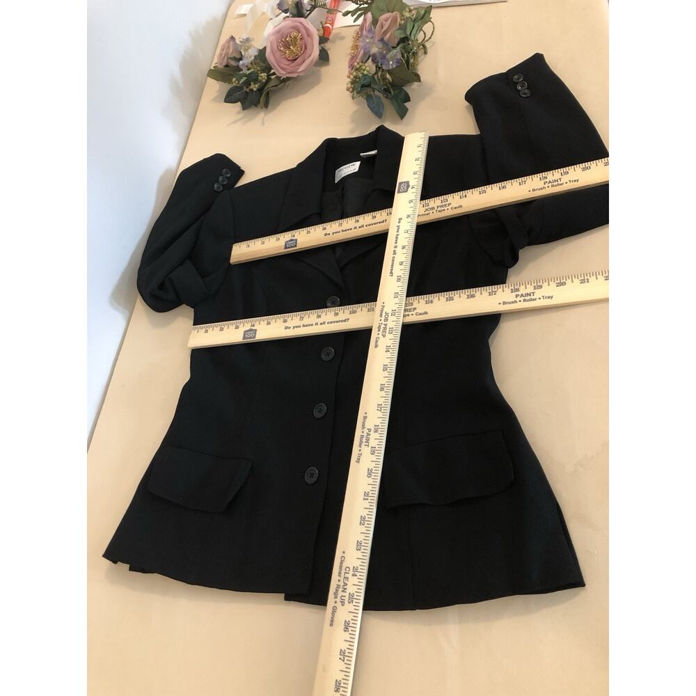 Preview Collection Women Jacket 8 Black 3 Buttons Whimsigoth Preppy Office Siren - Picture 10 of 11